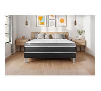 Ensemble Matelas Sommier 160x190 cm - Sommier Noir (en kit) - Vital Care Noir