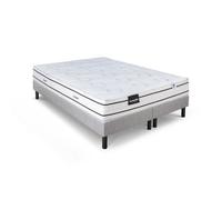 Ensemble matelas sommier 160x200 (2x80)marque DUNLOPILLO Hauteur 21 cm- Latex -7 zones - Soutien Équilibré - Fabriqué en France