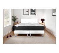 Ensemble Matelas Sommier 160x200 cm - 2 Sommiers Blanc - Vitalmemo One Blanc