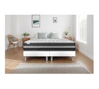 Ensemble Matelas Sommier 160x200 cm - 2 Sommiers Blanc - Vitalspring Zen Blanc