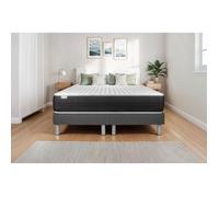 Ensemble Matelas Sommier 160x200 cm - 2 Sommiers Gris - Vitalspring Gris