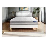 Ensemble matelas Mémoire de forme ACTIMEMO TOUCH 160x200 3zones de confort + sommier KIT blanc G