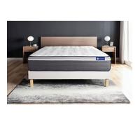 Ensemble Matelas Sommier 160x200 cm - Sommier Blanc (en kit) - Actiflex Plus