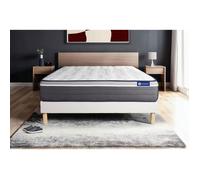 Actisom Ensemble Matelas Sommier Actilatex Plus 160x200 Latex et mémoire 7 zones Sommier blanc (kit)