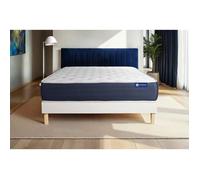 Ensemble matelas Latex et Mémoire de forme ACTILATEX SLEEP 160x200 5zones de confort + sommier KIT blanc