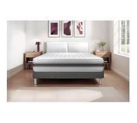 Ensemble Matelas Sommier 160x200 cm - Sommier Gris (déjà monté) - Vitalmemo Back Gris