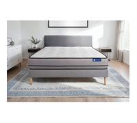 Ensemble matelas ACTIFLEX NIGHT 160x200cm RESSORTS ENSACHES 3zones de confort + sommier KIT gris