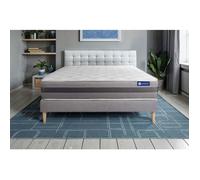 Ensemble Matelas Sommier 160x200 cm - Sommier Gris (en kit) - Actimemo Relax