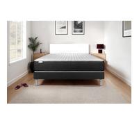 Ensemble VITALMEMO One 160 x 200 cm sommier Kit Noir | Epaisseur : 24 cm | Confort : Ferme