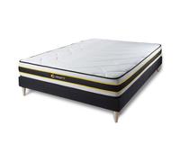 Ensemble matelas et sommier Sleepfit Ensemble 160x200 matelas FLEXY + sommier kit noir