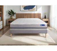 Ensemble Matelas Sommier 160x220 cm - Actiflex Soft - Sommier Kit Gris