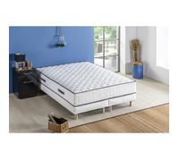 Ensemble matelas sommier 180 x 200 cm Hauteur 24 cm - ressorts ensachés - 7 zones - réversible - fabriqué en Belgique - DEKO DREAM
