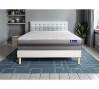 Ensemble Matelas Sommier 180x190 cm - Actilatex Relax - Sommier Kit Blanc