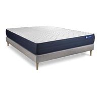Ensemble Matelas Sommier 180x190 cm - Sommier Gris (en kit) - Actiflex Life