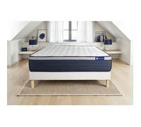 Actisom Ensemble matelas + sommier Actiflex Max 180x200 cm Mémoire de forme 7 zones Confort Blanc