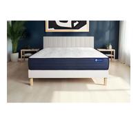 Ensemble matelas ACTILATEX LIFE 180x200 Latex et Mémoire de forme 5zones de confort + sommier KIT blanc