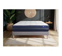 Ensemble matelas ACTIMEMO TECH 180x200 Memoire de forme Maxi epaisseur 5zones de confort + sommier KIT gris