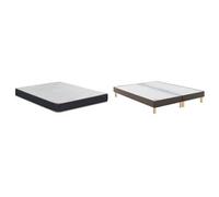 Ensemble Matelas Sommier 2 x 80 x 200 Vitality 1.1 160x200 + 2 sommiers marron +pieds