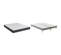 Ensemble Matelas Sommier 2 x 80 x 200 Vitality 2.1 160x200 + 2 sommiers grege +pieds