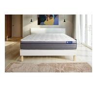 Actisom Ensemble matelas et sommier ACTIMEMO ZEN 200x200 Maxi épaisseur 7 zones de confort Kit blanc