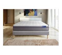 Ensemble matelas Mémoire de forme ACTIMEMO ZEN 200x200 Maxi épaisseur 7zones de confort + sommier KIT gris