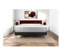 Vitalit – Ensemble matelas et sommier Vitalmemo G 200×200 cm Ép. 18 cm Confort ferme Noir (kit)