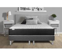 Ensemble Matelas Sommier 160x200 cm - 2 Sommiers Gris - Vitalmemo One Gris