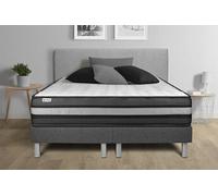 Ensemble Matelas Sommier 180x200 cm - 2 Sommiers Gris - Vital Power Zen Gris