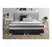 Ensemble matelas 180 x 200 cm Ressorts ensachés et Mémoire de forme VITALPOWER RECOVER - 26 cm - Equilibré - sommier Noir