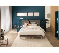 Ensemble matelas + sommier 80 x 190 cm trame marron - Bultex ensemble rise up