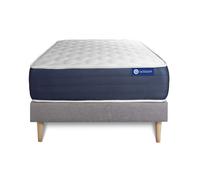 Actisom Ensemble matelas et sommier ACTIMEMO SLEEP Mémoire de forme 80x190 5 zones de confort Gris