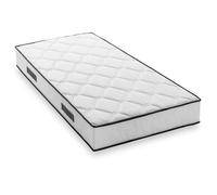 Ensemble matelas sommier 90 x 200 cm Hauteur 19 cm - ressorts ensachés - 7 zones - réversible - fabriqué en Belgique - DEKO DREAM