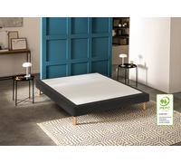 Ensemble matelas + sommier 90 x 200 cm tisse gris fume - Bultex ensemble softly