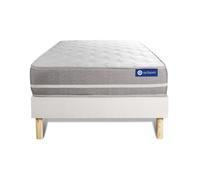 Ensemble matelas Latex + mémoire de forme ACTILATEX TOUCH 90x190 3zones de confort + sommier KIT blanc