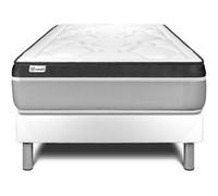 Ensemble Vital Ergo 90 X 190 Cm Sommier Kit Blanc