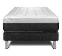 Ensemble VITAL FORM 90 x 190 cm sommier kit noir - 22cm - Ressorts ensachs et mmoire de forme - Tonique - Sommier kit Noir