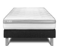 Vitalit Ensemble Matelas Sommier Vital Relax G 90 x 190 cm Sommier Kit Noir