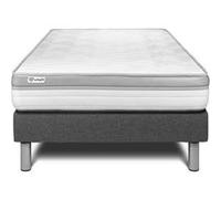 Ensemble VITAL RELAX 90 x 190 cm sommier Kit gris