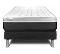 Vitalit Ensemble matelas et sommier Vital Soft 90 x 190 cm - Ép. 24 cm Confort ferme Kit noir
