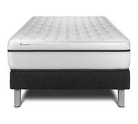 Ensemble Vital Spa 90 x 190 cm sommier Kit Noir | Epaisseur : 24 cm | Confort : Ferme
