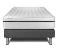Ensemble Matelas Sommier 90x190 cm - Sommier Gris (en kit) - Vital Spa Gris