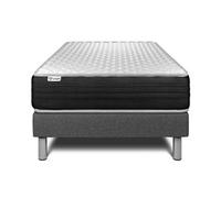 Ensemble matelas et sommier VITALIT Ensemble VITALMEMO ONE 90 x 190 cm sommier Kit gris