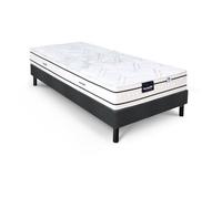Ensemble matelas sommier 90x190 marque DUNLOPILLO - Hauteur 20 cm - Ressorts ensachés -5 zones - Equilibré - Fabriqué en France