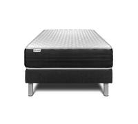 Ensemble Matelas Sommier 90x200 cm - Sommier Noir (déjà monté) - Vitalmemo One Noir