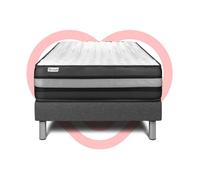 Ensemble Matelas Sommier 90x200 cm - Vital Power Zen Gris