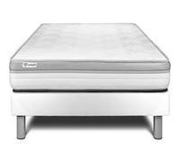 Ensemble Vital Relax 90 X 200 Cm Sommier Kit Blanc