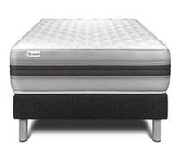 Ensemble VITALMEMO BACK 90x200cm sommier kit Noir - 26cm - Mousse polyurthane mmoire de forme - Moelleux - Sommier kit Noir