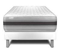 Ensemble VITALMEMO BACK 90 x 200 cm - 26cm - Mousse polyurthane mmoire de forme - Moelleux - Sommier Tapissier Blanc