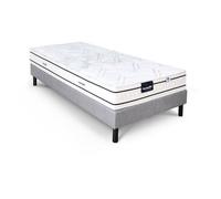 Ensemble matelas sommier 90x200 marque DUNLOPILLO - Hauteur 20 cm - Ressorts ensachés -5 zones - Equilibré - Fabriqué en France