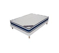Ensemble matelas sommier blue memory 140x200 hauteur 22cm